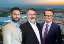 In the photo from left: Jakub Kurek, Head of Industrial and Warehouse, Newmark Polska; Daniel Korbus, Member of the Board, Chief Operating Officer, XBS Logistics; Tomasz Pietrzak, Leasing Director Poland, MLP Group.