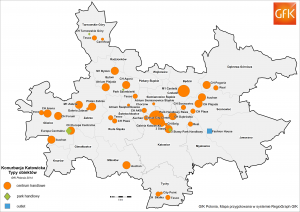 Lokalizacje centrów handlowych w konurbacji katowickiej