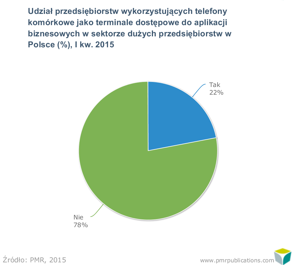 Niemal każda duża firma w Polsce wykorzystuje sieć lokalną przewodową LAN (99%), ponadto posiada własny serwer (96%) oraz serwerownię lub inne dedykowane pomieszczenie serwerowe (95%). Niemal dziewięć na dziesięć dużych firm w Polsce użytkuje lokalną sieć bezprzewodową WLAN (87%), a przeszło trzy czwarte korzysta z urządzeń do zapewnienia bezpieczeństwa sieciowego typu UTM lub podobnych (77%).