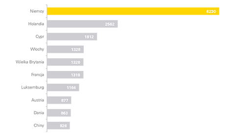 Liczba firm z udziałem kapitału zagranicznego prowadzących działalność w Polsce (2013)