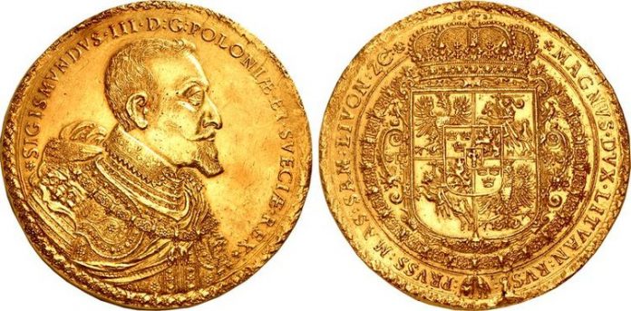 100 dukatów Zygmunta III Wazy