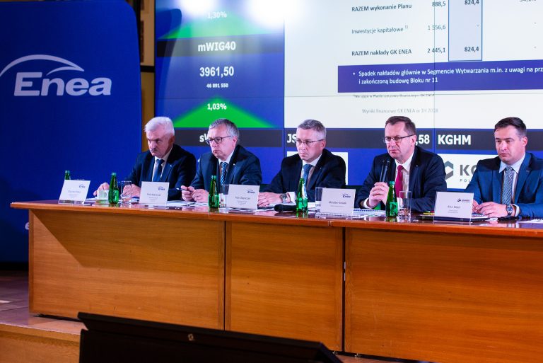 Wyniki Grupy Enea po I półroczu 2018 r.  – komentarze członków zarządu
