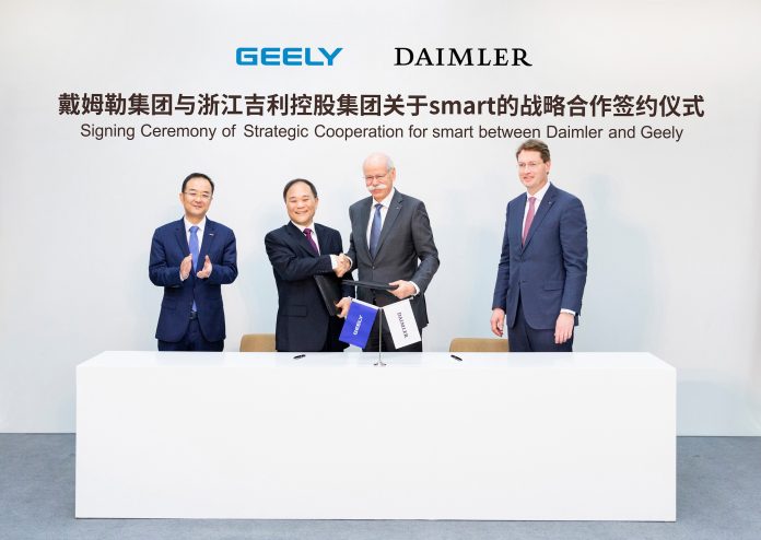 Daimler und Geely Holding gründen ein globales Joint Venture zur Weiterentwicklung von smart Daimler and Geely Holding form global joint venture to develop smart