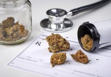 a prescription form with medical marijuana