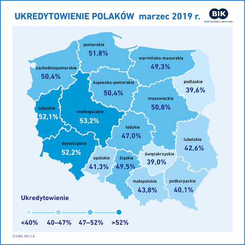 mapa aktywności kredytowej Polaków