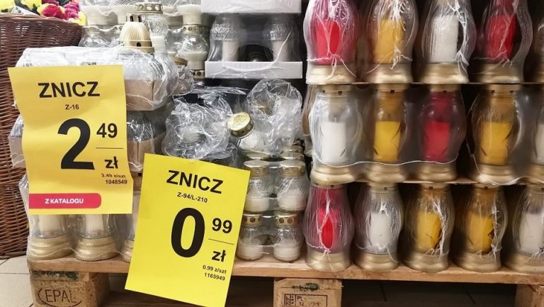 Ceny zniczy na Wszystkich świętych 2019