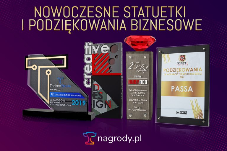 Nowoczesne statuetki i podziękowania biznesowe