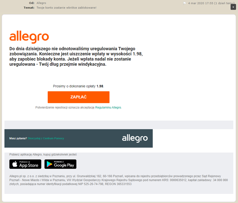 Cyberprzestępcy podszywają się pod Allegro. Jak nie dać się oszukać
