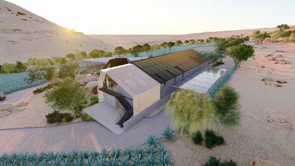 Projekt Makeka Design Lab Destylarnia z dachem solarnym SunRoof, RPA