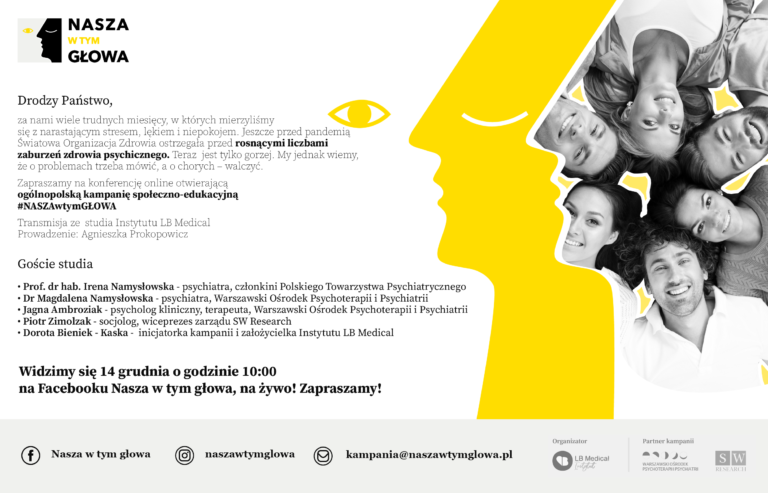 Konferencja na temat zdrowia psychicznego. Kampania społeczno-edukacyjna #NASZAwtymGŁOWA