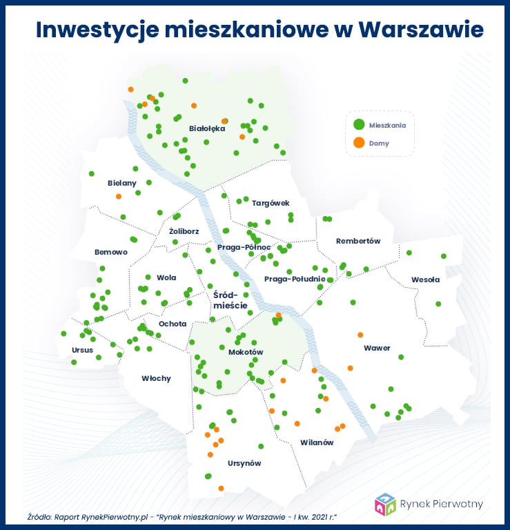 Inwestycje na mapie Warszawy