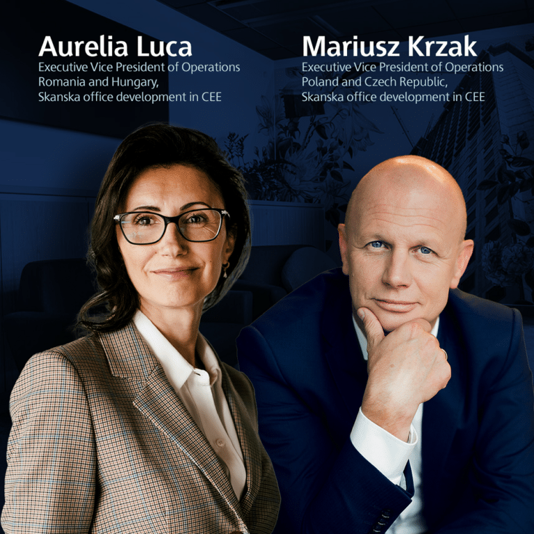 Zmiany w zarządzie spółki biurowej Skanska w regionie CEE