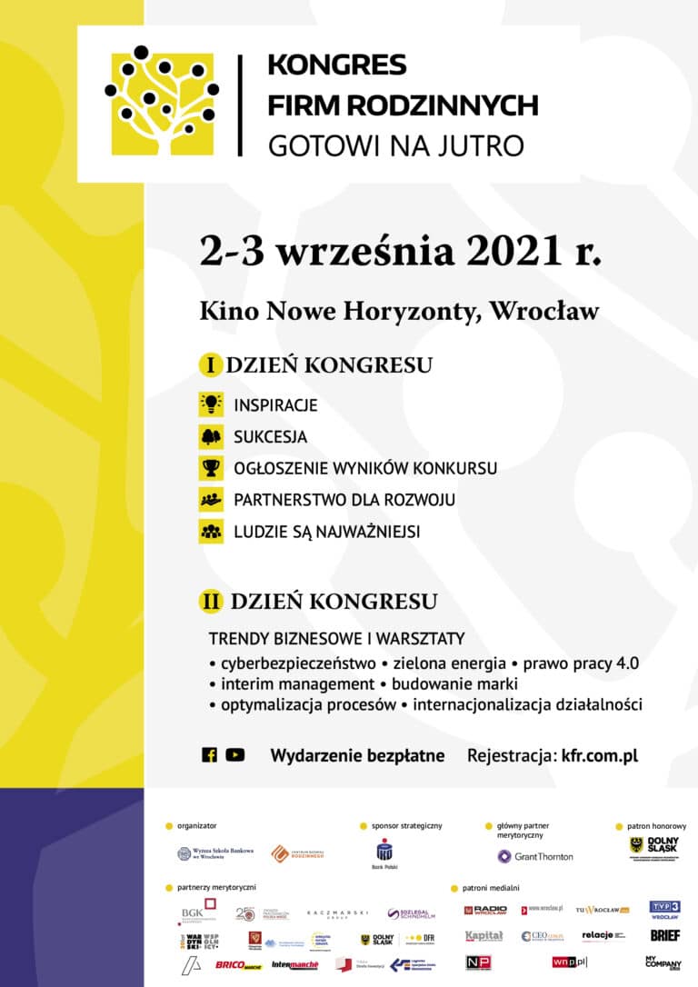 Zbliża się coroczny Kongres Firm Rodzinnych we Wrocławiu