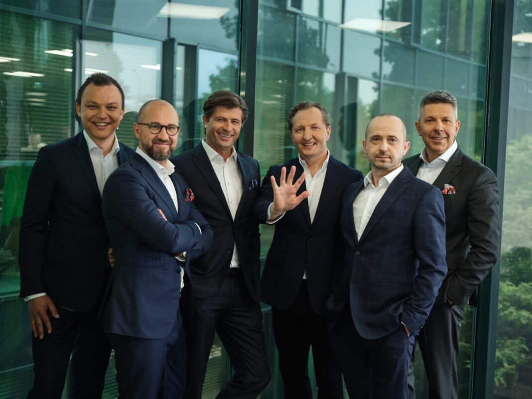 Zarząd FoodWell od lewej Tomasz Szafarczyk, Artur Gajewski, Michał Czerwiński, Marian Owerko, Karol