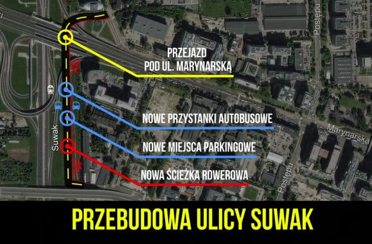 przebudowy ul. Suwak na warszawskim Służewcu