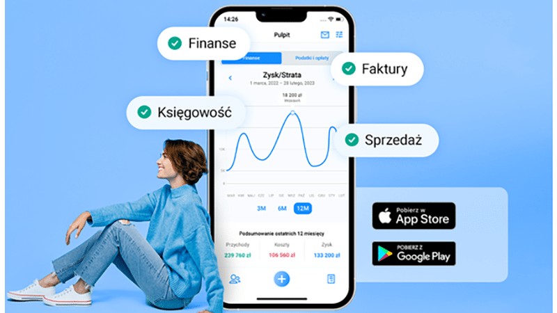 Grafika z możliwościami aplikacji dla firm ERP XT - faktura online w 10 sekund, ksiegowanie online