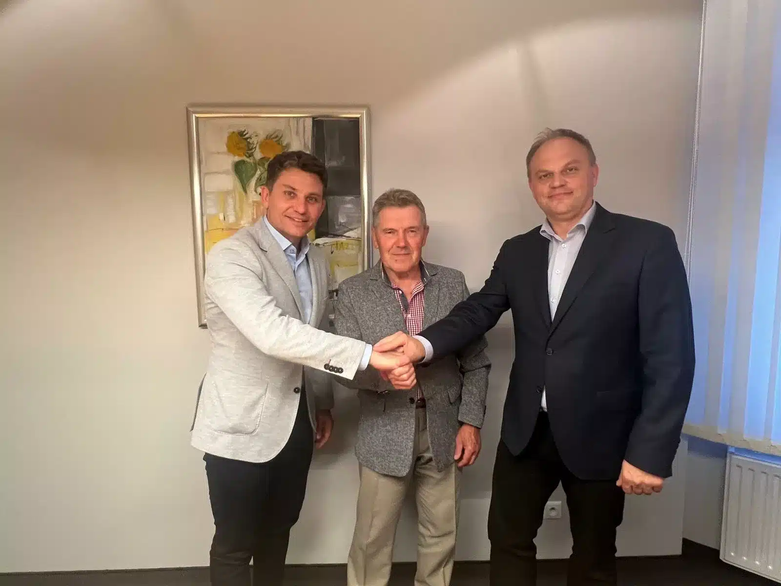 Grupa Klepsydra USKOM od lewej - Marek Cichewicz, Marek Chmielewski USKOM, Paweł Łapiński