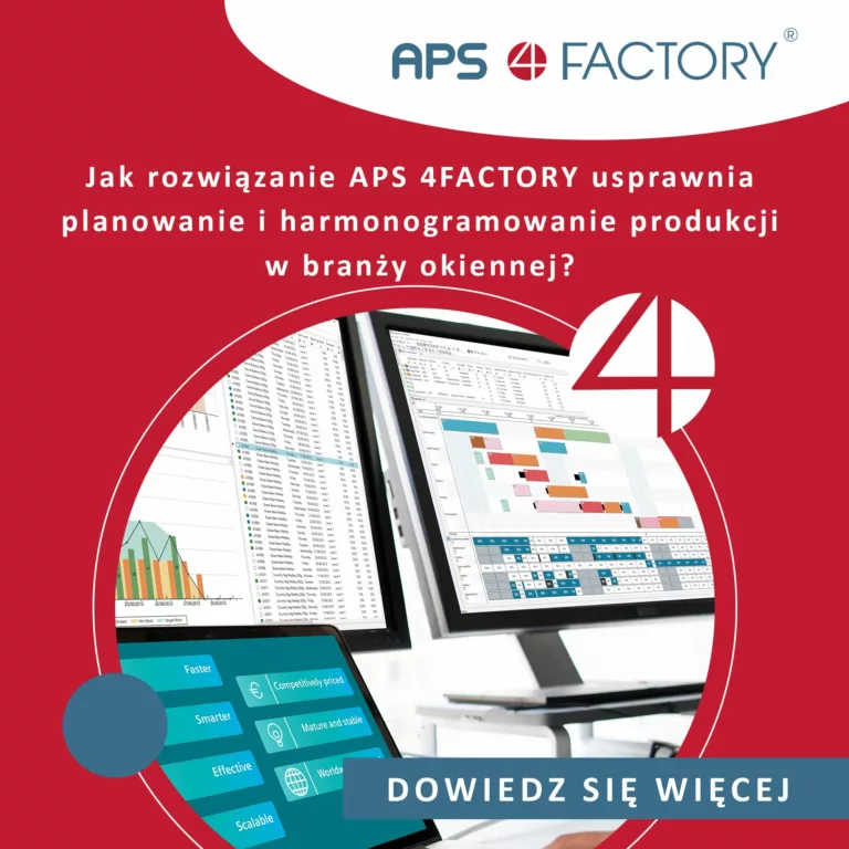 Jak rozwiązanie APS 4FACTORY usprawnia planowanie i harmonogramowanie produkcji w branży okiennej?