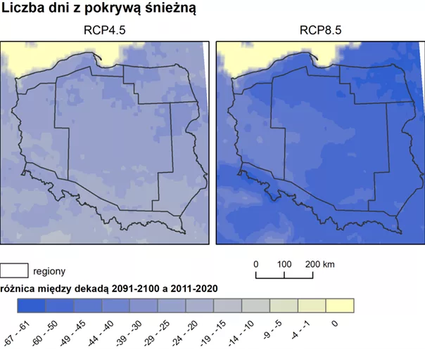 Pokrywa śnieżna w Polsce do końca XXI wieku – prognozy zmian