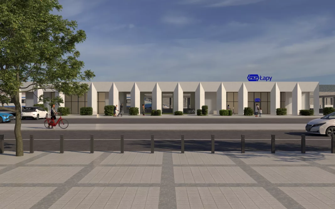 Nowy dworzec kolejowy w Łapach – wybrano projektanta, inwestycja ruszy w 2026 roku