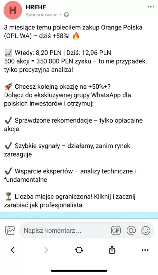 Uwaga na oszustwa inwestycyjne 3
