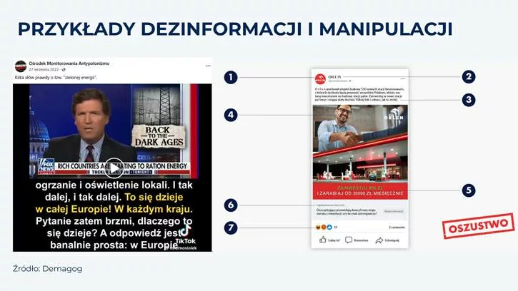 W przestrzeni medialnej najpopularniejszymi kanałami dystrybucji tych szkodliwych treści są platformy Facebook oraz X