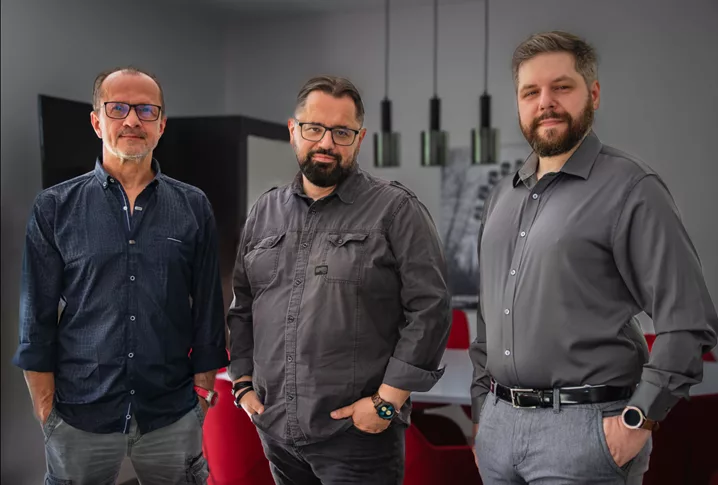 Zarząd The Farm 51. Od lewej Robert Siejka, Wojciech Pazdur i Artur Fojcik